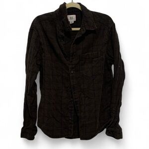 BDG Urban Outfitters Dark Plaid Grunge Long Sleeve Button Down Shirt Size Medium
